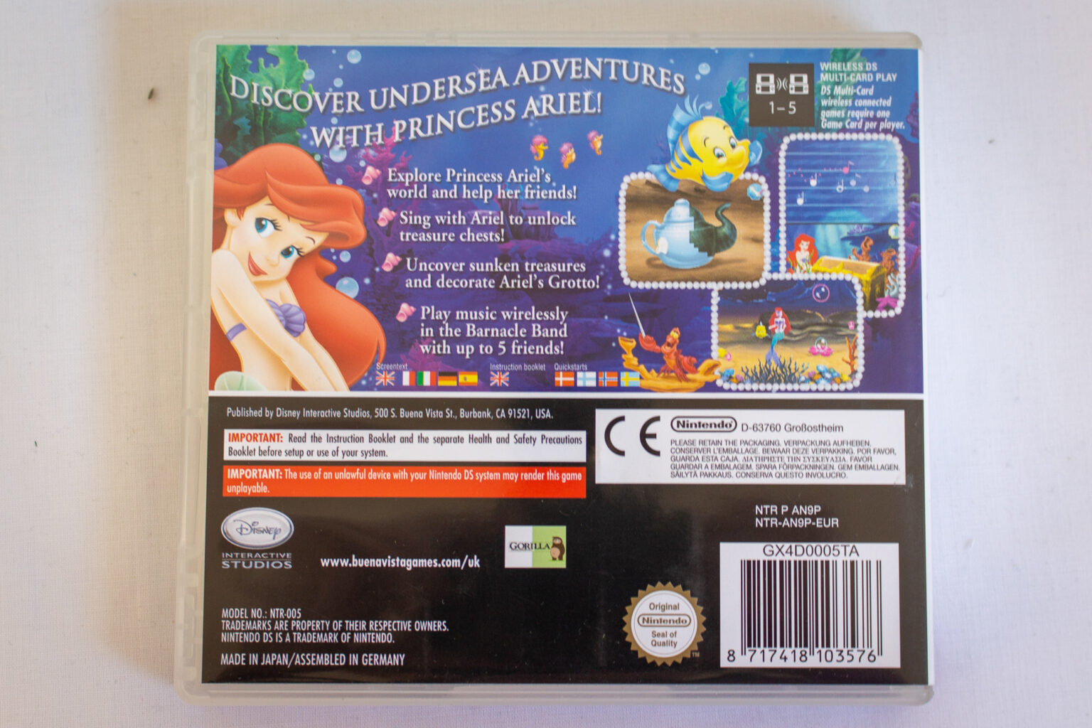 Disney's The Little Mermaid ( Nintendo DS) Hope Cancer